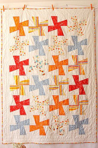 Windmill quilt by You Had Me At Bonjour Twister Quilts, Pinwheel Quilt, Quilt Labels, Easy Quilt Patterns, Sampler Quilt, Colorful Quilts, Doll Quilt, Star Quilts, Patch Quilt