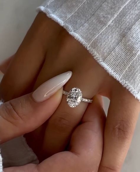 Diamondboi Engagement Ring, Oval Ring Cut, Oval Diamond Ring Designs, Oval Diamond Engagement Ring With Halo, Elongated Oval Engagement Ring, Oval Engagement Ring Hidden Halo, Engagement Ring Aesthetic, Oval Diamond Rings, Halo Oval Engagement Ring