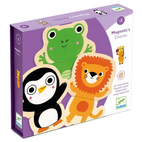 Djeco Wooden Jungle Animal Magnets Magnetic Games, Unique Magnets, Wooden Magnets, Wood Animal, Petite Section, Magnetic Board, Animal Games, Wooden Animals, Play Ideas