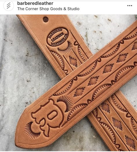 Leather Tooling Border Patterns, Stamped Leather Belt, Tooled Belt Pattern, Leather Stamping Patterns, Leather Belt Patterns, Diy Leather Engraving, Belt Patterns, Leather Knife Sheath Pattern, Handmade Leather Work