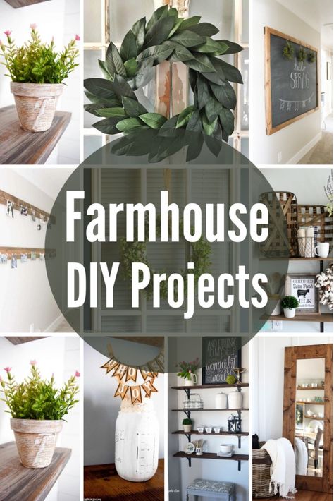 Channel your inner Chip and Joanna Gaines with our curated collection of Easy Farmhouse DIY Projects! Achieve the coveted Fixer Upper look in your home with these simple yet stylish ideas. From rustic decor accents to furniture makeovers, you'll find everything you need to add that charming farmhouse touch to any room. Get inspired and start transforming your space today! Inexpensive Farmhouse Decor, Simple Farmhouse Decor, Joanna Gaines Farmhouse, Diy Farmhouse Ideas, Magnolia Fixer Upper, Diy Farmhouse Decoration, Modern Farmhouse Decor Ideas, Farmhouse Decor Diy, Farmhouse Diy Projects