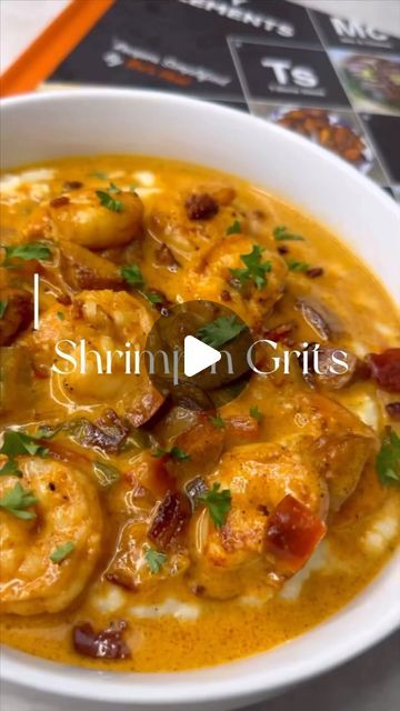 Dirty Grits Recipe, Loaded Grits Recipe, Creamy Shrimp And Grits Recipe Southern, Roux For Shrimp And Grits, Simple Shrimp And Grits, Shrimp And Grits No Bacon, Shrimp And Grits Sauce Recipe, Louisiana Shrimp And Grits, Shrimp Grits Recipe New Orleans