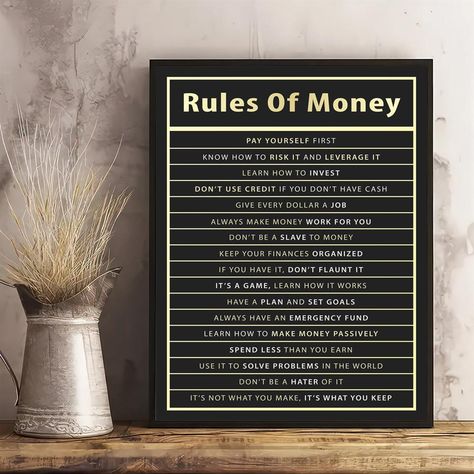 Faster shipping. Better service Financial Quotes, Art Rules, Therapy Office Decor, Money Management Advice, Money Saving Plan, Money Saving Strategies, Financial Life Hacks, Finance Investing, Inspirational Signs