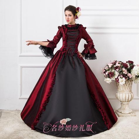 Gothic Ball Gown, Victorian Dress Costume, Victorian Gothic Wedding, Baroque Dress, Masquerade Ball Gown, Antoinette Dress, Long Length Dresses, Goddess Dress, Victorian Wedding