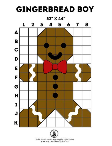 Gingerbread Quilt, Throw Size Quilt, Beginner Quilting, Pixel Quilting, Christmas Quilting Projects, Christmas Quilt Blocks, Christmas Quilt Patterns, Quilting Designs Patterns, Quilt Square Patterns