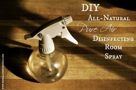 DIY All-Natural Disinfecting Room, Body, and Linen Spray.  2 (60 ml) fluid ounces witch hazel 1 1/2 fluid ounces (45 ml) ounces pure water 1/2 fluid ounces (15 ml) colloidal silver 10 drops ravensara essential oils 5 drops lavender essential oils  3 drops tea tree essential oils 3 drops thyme essential oils 1 teaspoon (5 ml) thyme extract, optional Ravensara Essential Oil, Disinfecting Spray, Room Spray Recipe, Thyme Essential Oil, House Tips, Disinfectant Spray, Homemade Cleaning Products, E Mc2, Diy Cleaners