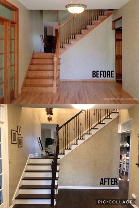 Staircase Remodel, Staircase Makeover, Stair Remodel, Home Fireplace, Home Repairs, Remodeling Projects, House Colors, Bathrooms Remodel, Home Interior Design