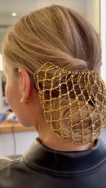 Snood Hairstyles, Morgan Pendragon, Holiday Hair Tutorial, Jewelled Hair, Medieval Revival, Copper Autumn, Epona Valley, Snood Pattern, Vacation Hair