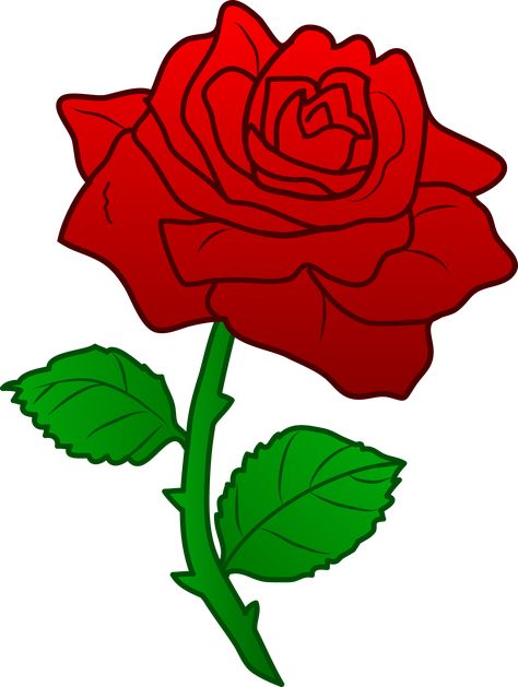 Rose Clip Art, Rosé Cartoon, Cartoon Rose, Rose Clipart, Rose Crafts, Free Clipart Images, Beautiful Red Roses, Diy Roses, Rose Images