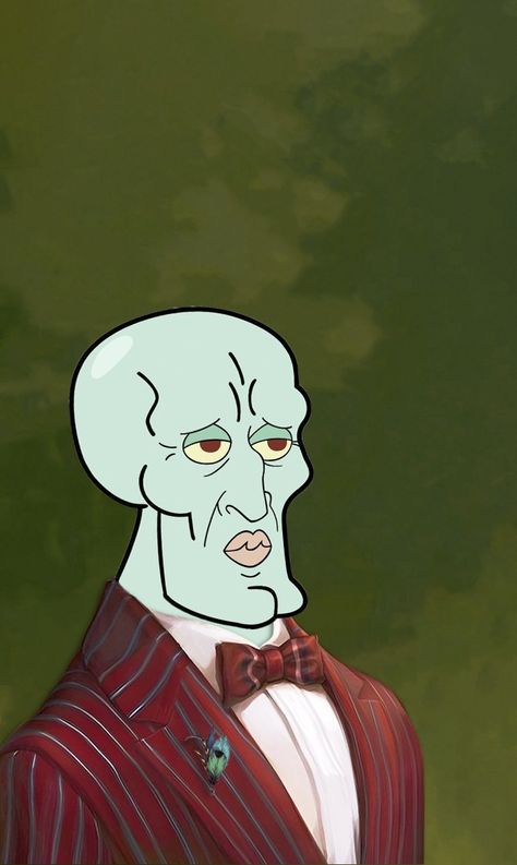 Squidward spongebob classic carton Handsome Squidward Wallpaper, Fancy Squidward, Handsome Squidward, Random Memes, Lily, Fan Art, Collage, Memes, Pins