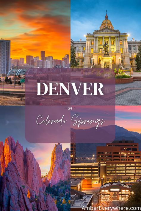 Trying to choose between Denver and Colorado Springs? This guide breaks down the lifestyle differences, outdoor activities, dining scenes, and entertainment options in each city. Explore your options here! #DenverVsColoradoSprings #ColoradoLifestyle #CityComparison #MoveToDenver #MoveToColoradoSprings Denver Travel Guide, Moving To Denver, Visit Denver, Colorado City, Moving To Colorado, Red Rock Amphitheatre, Visit Colorado, Downtown Denver, Pikes Peak