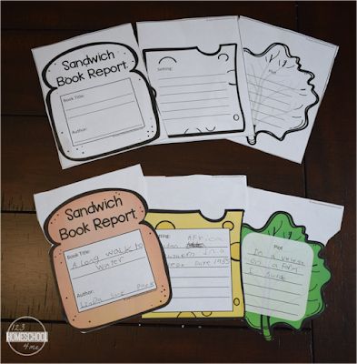 FUN Sandwich Book Report Printable Book Report First Grade, Book Reports 2nd Grade, Book Reports For First Grade, Sandwich Book Report Template Free, Book Report 2nd Grade, Book Reports For 3rd Grade, 3rd Grade Book Report Ideas, Creative Book Report Ideas Elementary, Book Projects Elementary