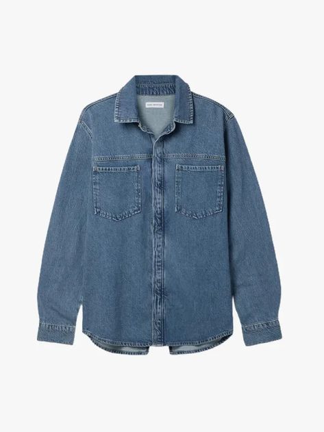 The Affordable Fashion Edit—Shop Over 100 Pieces Under $300 | Vogue Denim Shirt Women, Perfect Capsule Wardrobe, Jean Shirt, Spring Capsule, Wardrobe Classic, American Denim, Jeans Shirt, Crisp White Shirt, Girls Outfits