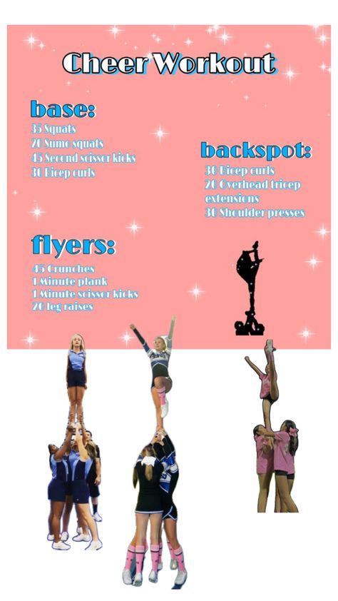 Workouts For Flyers Cheer, How To Become A Flyer In Cheer, Flyer Exercises Cheer, Flyer Practice At Home Cheer, Flyer Conditioning Cheer, Cheer Warm Ups, Youth Cheer, Cheer Routines, Cheer Things