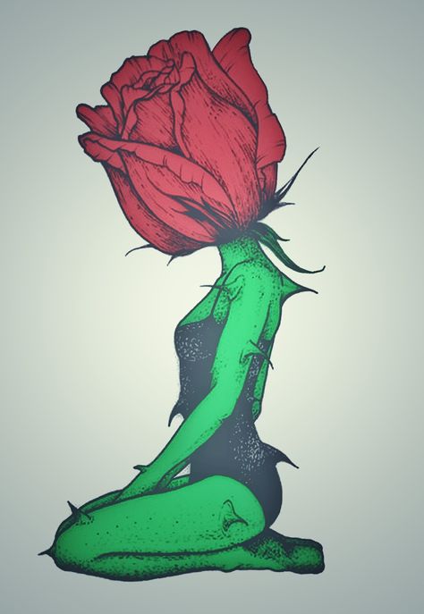 Closed Rose Drawing, Thorny Rose Drawing, Hand With Rose Drawing, Rose Among Thorns, Rose Coming Out Of Concrete Tattoo, Rose Thorns Drawing, Rose With Thorns Aesthetic, Rose Drawing Aesthetic, Rose With Thorns Drawing