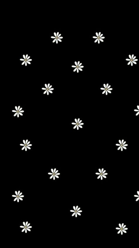 Daisy Wallpaper Aesthetic Black, Daisy Flower Wallpaper Black, Vivo Wallpaper, Black Roses Wallpaper, Roses Wallpaper, Black Theme, Flower Wallpapers, Red Daisy, Doodle Images