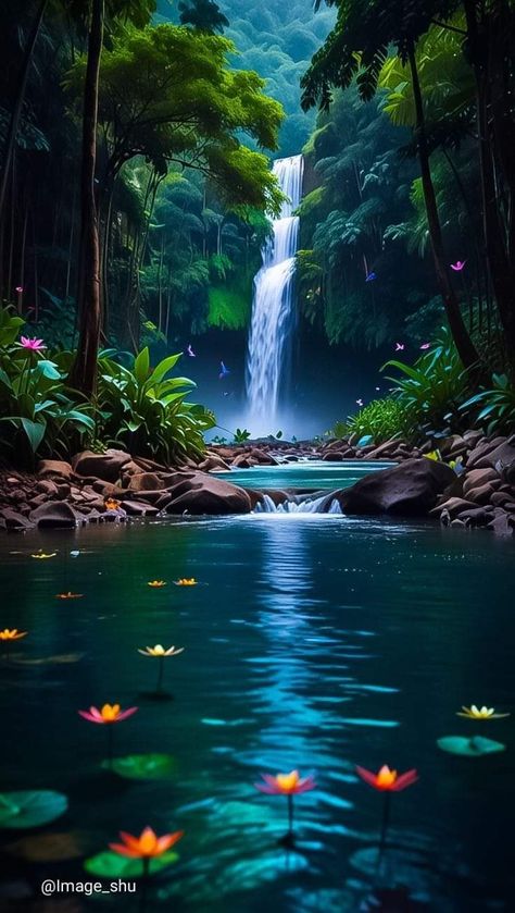 Waterfall Wallpaper Iphone, Beautiful Waterfalls Wallpaper, Waterfalls Background, Beautiful Waterfalls Photography, Falls Wallpapers, Tropical Backgrounds, Wallpaper Waterfall, Pretty Waterfall, Buddha Background