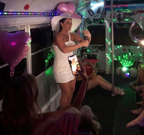 Party Bus Games, Party Bus Outfit, Party Bus Ideas, Bus Outfit, Bachelorette Party Bus, Scottsdale Bachelorette Party, Scottsdale Bachelorette, Bus Games, Hens Party