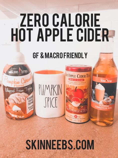 Zero Calorie Hot Apple Cider - Skinnee B's Low Calorie Apple Cider, Fasting Drinks, Zero Calorie Drinks, Apple Cider Drink, Belly Fat Foods, Cider Drinks, The Republic Of Tea, Dessert Alternatives, Bodybuilding Diet