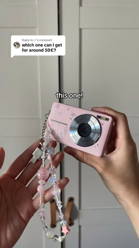 Credits: @nthsygrcl on tiktok 🩷 Discover this adorable pink camera that's perfect for capturing all your kawaii moments! This affordable and stylish Amazon find is a must-have for teens and young adults who love a cute and pink aesthetic. Watch the video to see why this coquette camera is the perfect addition to your collection of cute gadgets! Affordable Film Camera, Aesthetic Things To Get From Amazon, What Digital Camera To Get, Best Affordable Digital Cameras, Small Camera Aesthetic, Things To Get From Amazon For Teens, Affordable Christmas Wishlist, Amazon Digital Camera, Teen Amazon Must Haves