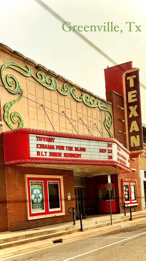 Cinema, vintage, Texas, greenville Texas Aesthetic Vintage, Pflugerville Texas, Texas In The 70s, Texas 1970s, Best Little Whorehouse In Texas, Texas Life, Texas Travel, Vintage Signs, Texas