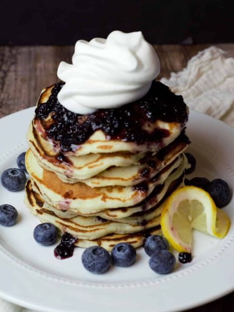 From Scratch Breakfast, Lemon Pesto Pasta, Blueberry Ricotta Pancakes, Recipe Ricotta, Almond Banana Bread, Blueberry Ricotta, Zucchini Tart, Lemon Blueberry Pancakes, Lemon Garlic Sauce