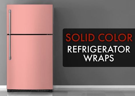 Vinyl Wrap Kitchen, Appliance Makeover, Refrigerator Makeover, Paint Refrigerator, Refrigerator Wrap, Fridge Makeover, Fridge Decals, Refrigerator Wraps, Vintage Fridge