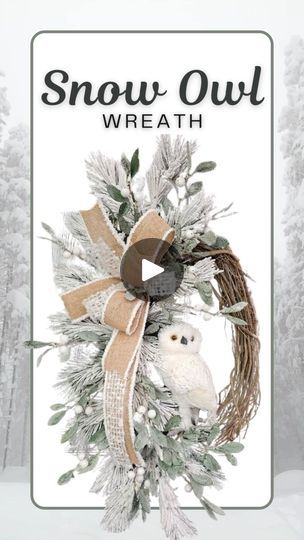 20 reactions | ❄️This stunning Snow Owl Wreath is designed with iced mistletoe and flocked pine on an oval grapevine base. The snowy ribbons, paired with the owl, create a perfect winter accent, making it an ideal wreath to keep out all season long. 🦉🌲
❄️
❄️
#wreath #christmaswreath #snowowl #christmasowl #homedecor #christmasdecor #winterwreath #winterdecor #Winterwreath #seasonalcrafts #crafting #DIY #winterDIY #wreathsofinstagram #snow #winter #wreathsupplies #diycrafts #wreathmaking #diyhomedecor #wreaths | The Wreath Shop Long Wreath, Owl Wreath, Trending Christmas, Owl Wreaths, Snow Owl, Beautiful Snow, Christmas Owls, Wreath Supplies, Christmas Trends