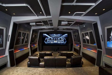 Pics of the best Star Wars-inspired home theaters | Digital Trends Star Wars Man Cave, Best Man Caves, Video Game Room Decor, Ultimate Man Cave, Star Wars Room, Star Wars Decor, Video Game Rooms, Home Theater Rooms, Home Theater Design