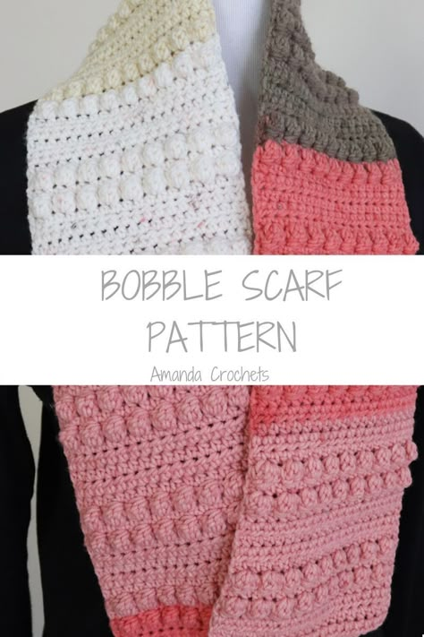 Puff Stitch Scarf Crochet, Bubble Crochet Scarf, Bobble Scarf Crochet Pattern, Crochet Bobble Scarf, Bobble Stitch Scarf, Crochet Bobble Scarf Pattern Free, Crochet Puff Stitch Scarf, Puff Stitch Crochet Scarf, Crochet Scarves Free Patterns