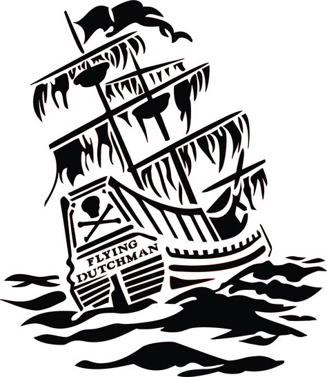 Pirate Ship Halloween, Vinyl On Shirts, Pirate Halloween Decorations, Ship Silhouette, Halloween Pumpkin Stencils, Scooby Doo Halloween, Flying Dutchman, Laser Cut Wood Crafts, Pirate Halloween