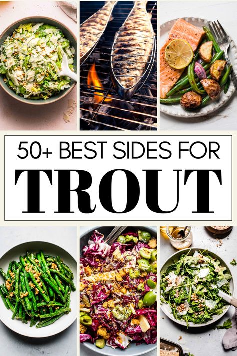 Wondering what the best side dishes for trout are? I've got you covered with this handy guide of 50+ simple sides. Side Dishes For Trout, Sides For Trout Dinner, Trout Side Dishes, Side Dish For Fish, Sides For Fish, Pinot Noir Food Pairing, Chardonnay Food Pairing, Garlic Rice Recipes, Fried Trout