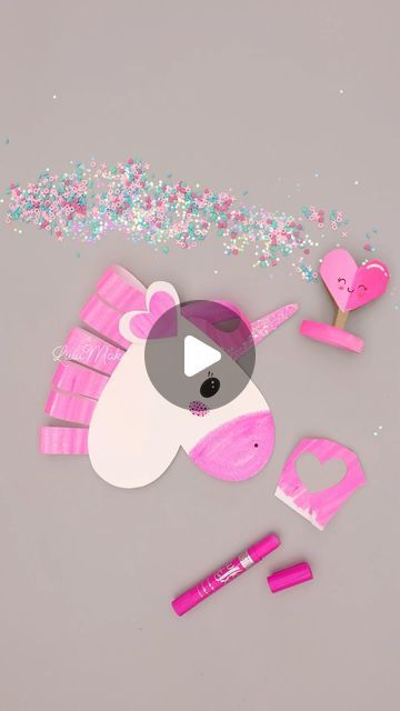 Lucia | LULUMAKE on Instagram: "Easy Unicorn Craft | summer craft idea" Pink Crafts For Preschoolers, Unicorn Crafts For Kids, Diy Unicorn Party, Craft Summer, Girls Crafts, Unicorn Craft, Idee Babyshower, Easy Valentine Crafts, Construction Paper Crafts