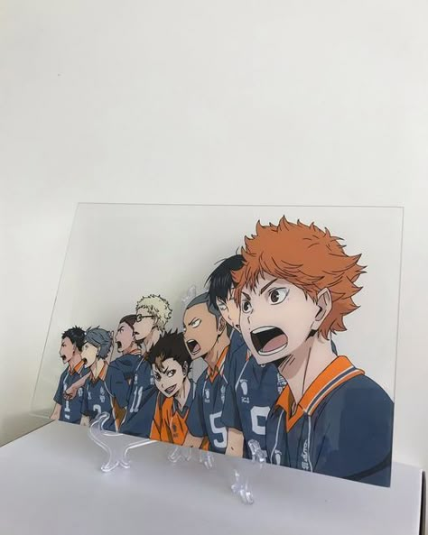 Haikyuu Canvas Painting, Kageyama Glass Painting, Anime Glass Art Painting, Haikyuu Glass Painting, Art On Glass Paint Anime, Anime Room, Mini Canvas, Anime Character Drawing, Mini Canvas Art