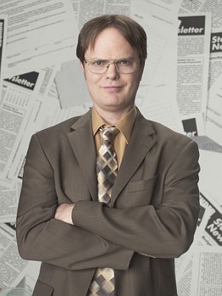 Dwight Schrute, of course. Dwight K Schrute, Office Halloween Costumes, Andy Bernard, The Office Dwight Schrute, The Office Characters, The Office Dwight, Rainn Wilson, Office Wallpaper, Dwight Schrute