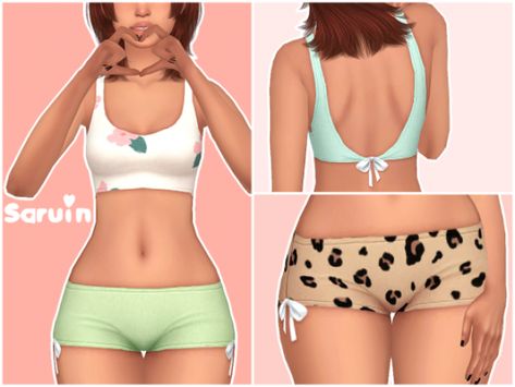 Kokoro Outfit - The Sims 4 Download - SimsFinds.com Saruin's Kokoro, Sims4 Clothes Pack, Sims 4 Shorts Cc Maxis Match, Ts4 Shorts Cc, Sims 4 Maxis Match Shorts, The Sims 4 Mm Cc, Sims Cc Shorts, Sims4 Cc The Sims Resource, The Sims Resource Maxis Match