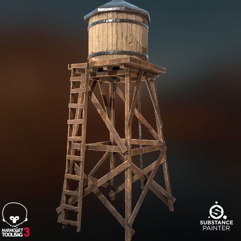 Water Tower Aesthetic, Retirement Goals, Cowboy Hat Design, Coraline Art, Ho Scale Buildings, Architecture Foundation, Tower Games, Water Towers, Game Terrain