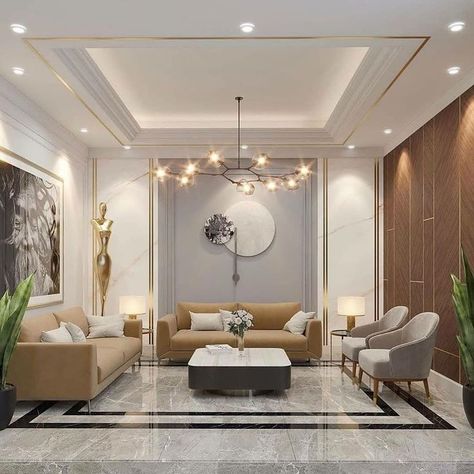 Falceling Design Living Room, Man Home Decor, Drawing Room Design, Drawing Room Interior Design, Drawing Room Interior, Drawing Room Decor, Elegant Living Room Decor, Latest Living Room Designs, Ceiling Design Living Room