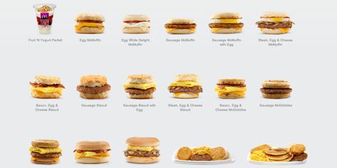 McDonald's May Start Serving Breakfast All Day Mcdonalds Breakfast Menu, Mcdonald's Breakfast, Healthy Breakfast Menu, Vegan Mcdonalds, Breakfast Pictures, Mcdonald Menu, Chicken Honey, Mcdonalds Breakfast, Sausage Biscuits