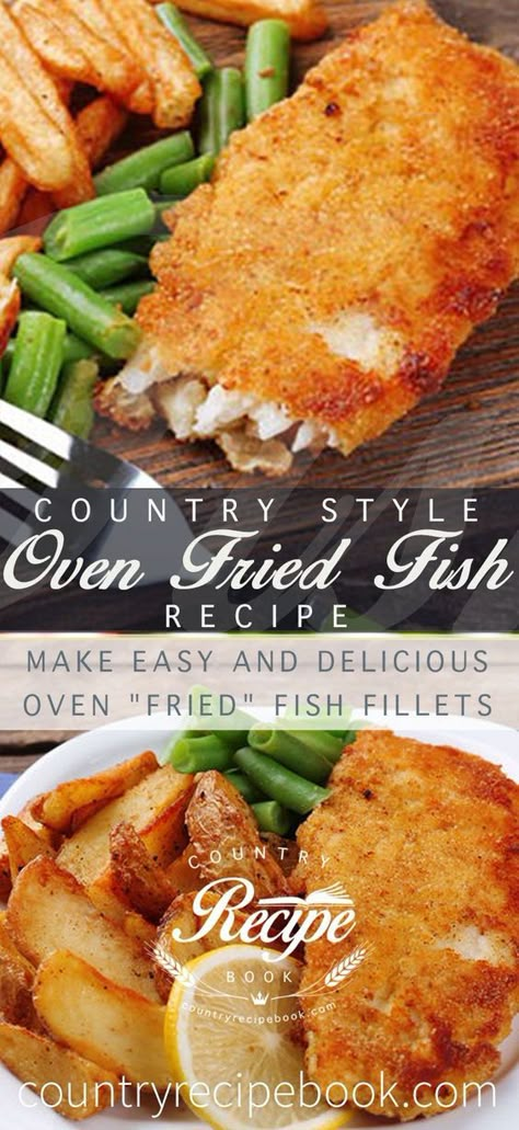 Make delicious oven fried fish - Just 10 minutes to make Oven Fried Cod Recipes, Baked Fried Cod, Tilapia Recipes Breaded, Talipia Recipes Fried, Talapia Ideas With Rice, How To Cook Catfish In The Oven, Baked Breaded Fish Recipes Oven, Corn Meal Fish Breading, Breaded Catfish Recipes