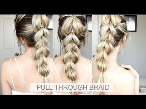 Single Bubble Braid, Bubble Braid Tutorial, Braids Tutorial Easy, Braids Easy, Bubble Braid, Bubble Bubble, Easy Updo, Braided Hair Tutorial, Pull Through Braid