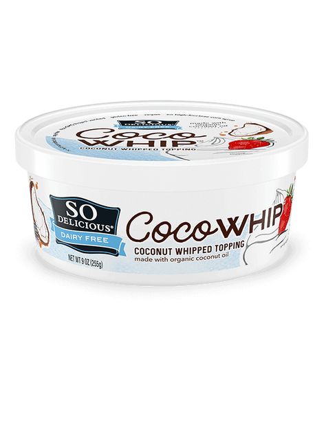 Top desserts, beverages and more with light, fluffy, oh-SO-Delicious Cocowhip. Crafted with smooth coconutmilk. Dairy-free has never been SO Delicious. Cocowhip Recipe, Whipped Topping Recipe, Dairy Free Whipped Topping, Cow Food, Top Desserts, Cane Syrup, Alcohol Food, Coconut Milk Chocolate, Golden Milk Latte