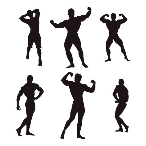 Bodybuilder silhouette collection | Premium Vector #Freepik #vector #muscle-arm #muscle #strong-arm #muscular Bodybuilding Poses, Muscle Arm, Arm Muscle, Strong Arm, Graphic Design Tutorials Learning, Pinterest Design, Cute Blue Wallpaper, Graphic Design Tutorials, Blue Wallpaper