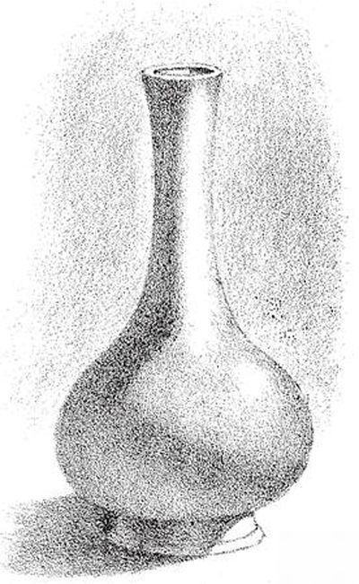 How to Shade Vases : Adding Shadows to Vases Drawing Tutorial - How to Draw Step by Step Drawing Tutorials Pointillism Still Life, Stipling Drawings Easy, How To Draw A Vase, Vase Art Drawing, Easy Still Life, Vase Sketch, Easy Still Life Drawing, Vases Drawing, Pointalism Art