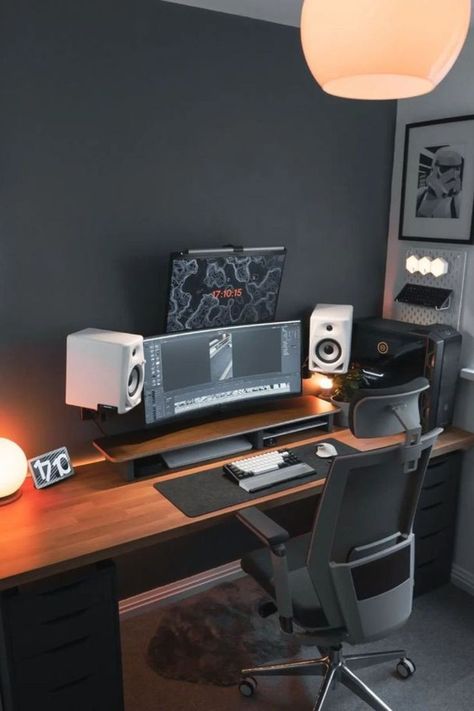 PC Setup Game Room For Home In 2023 | Get The Ideas & Decorate Your Gaming Room | Home Decor Ideas Cheap Gaming Setup, Setup Inspiration, Organic Store, Dream Desk, Computer Desk Setup, Home Studio Setup, Gaming Setups, Small Home Offices, Desktop Setup