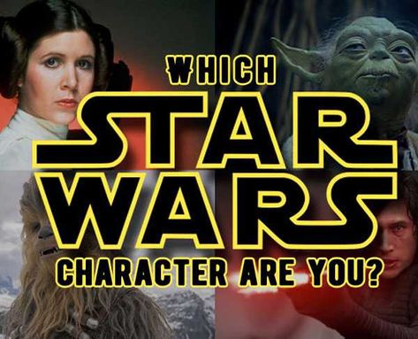 Start Star Wars quiz which character are you – What Star Wars character do you look like? This personality test will reveal what type of personality you have and match The Star Wars character. This Star Wars quiz is similar to a quiz I previously created to sort you into a Hogwarts house in Haryy Potter. Just as I did in the Harry Potter quiz, I determined the personality of each Star Wars character by asking the opinions of self-avowed Star Wars fanatics. The quiz features 16 major cha... What Star Wars Character Am I Quiz, Which Star Wars Character Are You, Star Wars Quizzes, Star Wars Quiz, Type Of Personality, Character Test, Free Quizzes, Movie Quizzes, Boyfriend Quiz