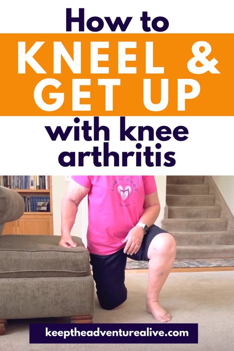 Yes, it is possible to kneel down and stand back up with knee arthritis! If you prepare your joints in the right way and get them used to kneeling on the How To Build Strength, Knee Pain Relief Remedies, Knee Pain Relief Exercises, Inner Knee Pain, Knee Strengthening Exercises, How To Strengthen Knees, Knee Pain Exercises, Pain Relief Remedies, Knee Replacement Surgery