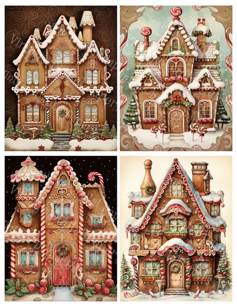 Gingerbread House Inspiration Easy, Gingerbread House Designs Drawing, Gingerbread House Clip Art, Gingerbread Houses Aesthetic, Pictures Of Gingerbread Houses, Gingerbread House Drawing, Gingerbread House Aesthetic, Victorian Gingerbread House, Gingerbread House Art