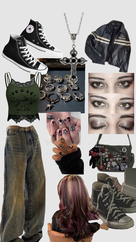 #y2k #aesthetic #vibes #fitinspo #fitcheck #outfit #outfitcheck #2000s #grunge #cool #vintage #clothes Grunge Fashion Board, Real 90s Fashion Grunge, Y2k Grunge Outfit Ideas, 2000 Grunge Aesthetic, Grunge Outfits 2000s, Early 2000s Aesthetic Grunge, 2000s Grunge Outfits, Summer Outfits 2000s, Grunge 2000s Fashion