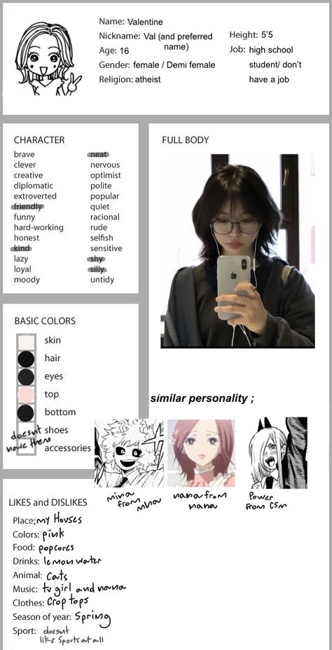 Character Likes And Dislikes List Ideas, Likes And Dislikes For Characters, Character Dislikes List, Oc Likes And Dislikes, Oc Likes And Dislikes List, Character Likes And Dislikes, Likes And Dislikes List, Dislikes List, Nana Clothes